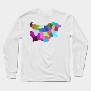 Bulgaria Color Map Long Sleeve T-Shirt